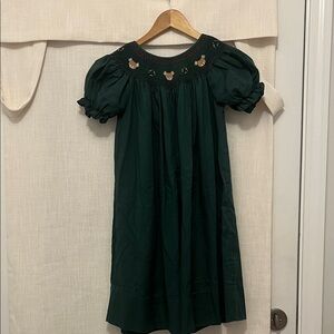 Charming Forest Green Kids Dress